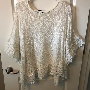 Lace poncho top